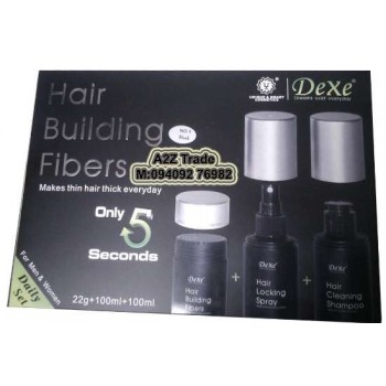 Dexe Hair Building Fiber Full Kit With Hair Locking Spray & Hair Cleaning Shampoo-Hair Loss Solution For Men & Women On Discount Price,Imported From UK,